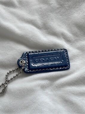 Coach Navy Patent Leather Hang Tag